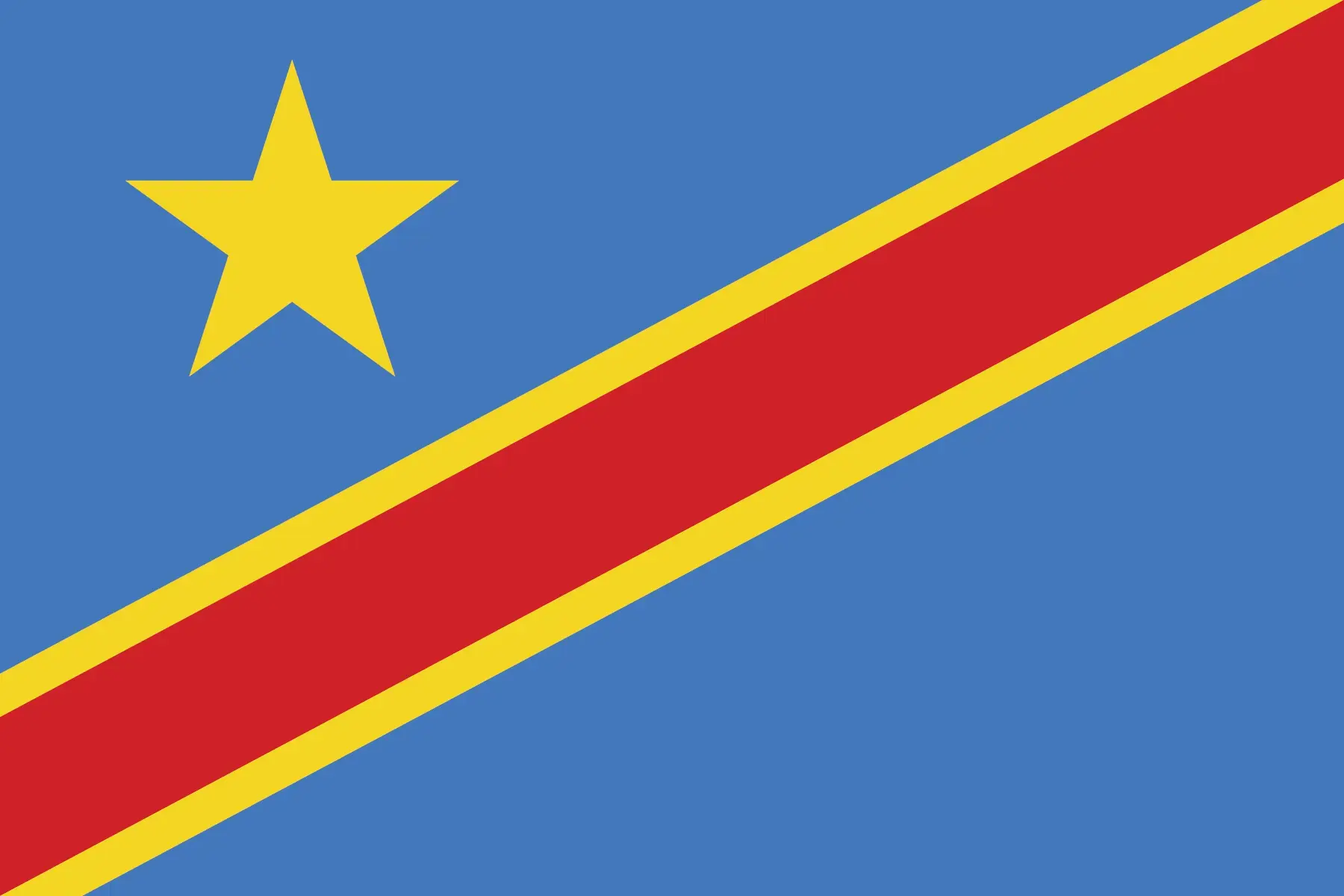 Flagge von Democratic Republic of the Congo