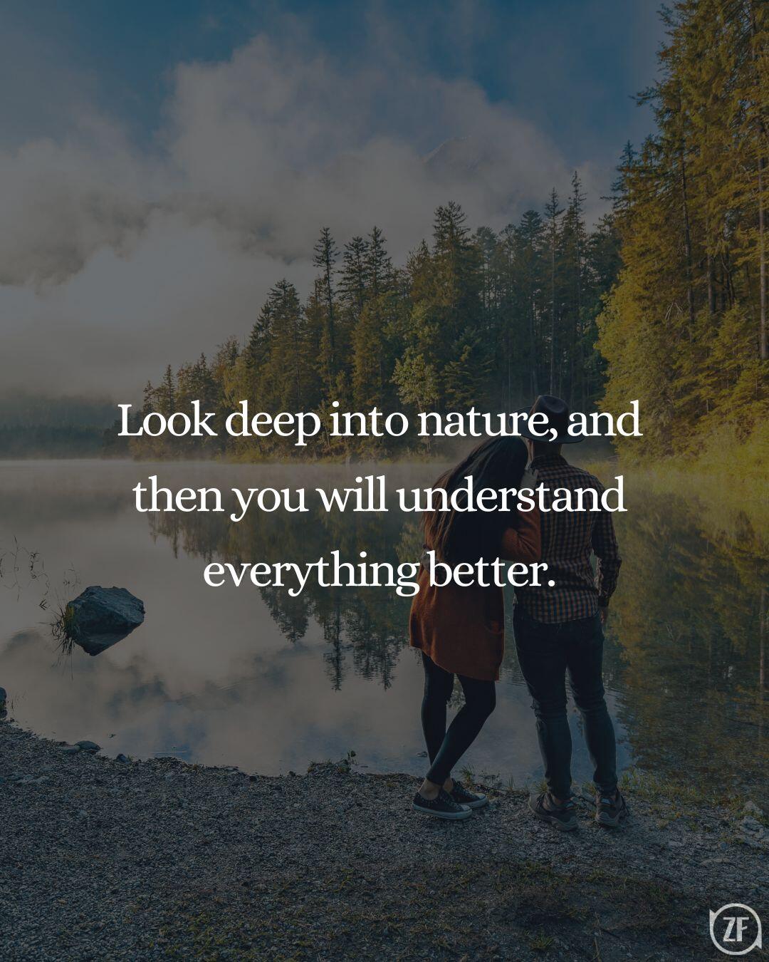 Look deep into nature, and then you will understand everything better.